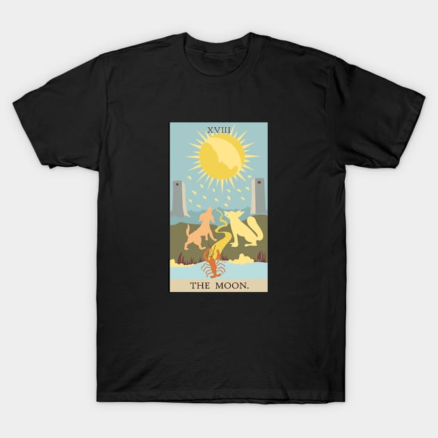 The Moon Tarot Card T-Shirt by wisemagpie